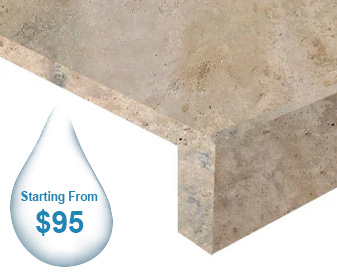 Antique Travertine Pool Coping at Trend Pools Albury Wodonga